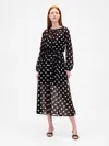 Gap Sheer Maxi Dress In Black