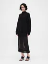 Gap Sheer Organza Maxi Skirt In Black