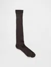 Gap Sheer Rib Knee-high Socks In Brown