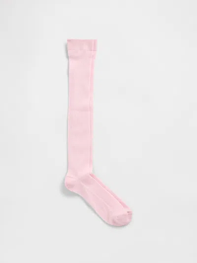 Gap Sheer Rib Knee-high Socks In Pink