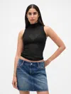 Gap Sheer Rib Mockneck Tank Top