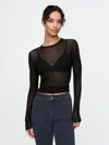 Gap Sheer Rib Sweater In Black