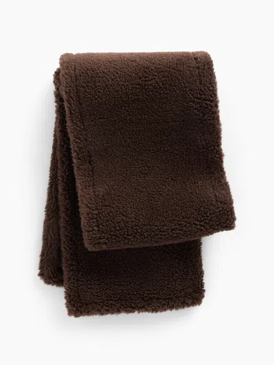 Gap Sherpa & Vegan Leather Scarf In Brown