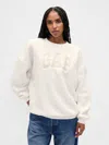 Gap Sherpa  Logo Tunic Sweatshirt In White