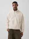 Gap Sherpa Oversized Half-zip Pullover In Neutral