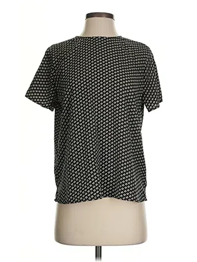 Pre-owned Gap Short Sleeve Blouse In Black