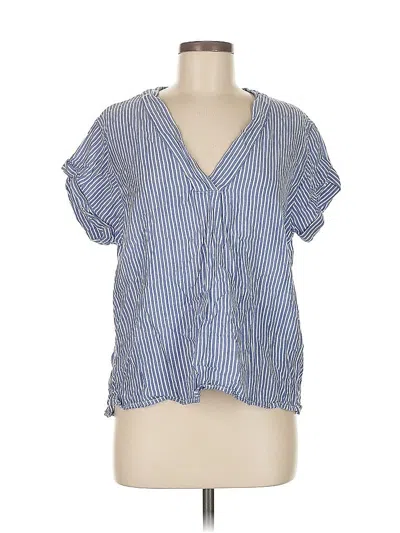 Pre-owned Gap Short Sleeve Blouse In Blue