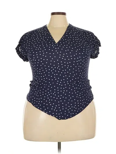 Pre-owned Gap Short Sleeve Blouse In Blue