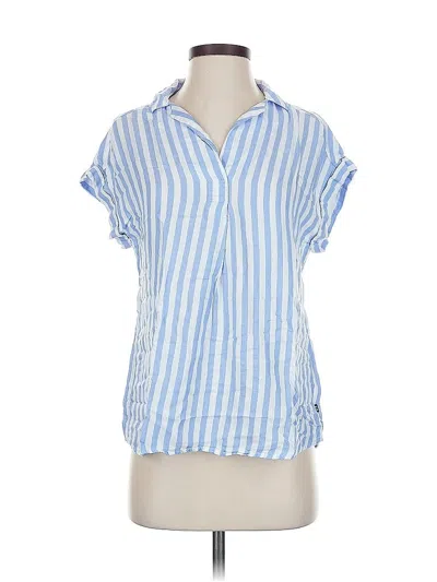 Pre-owned Gap Short Sleeve Blouse In Blue