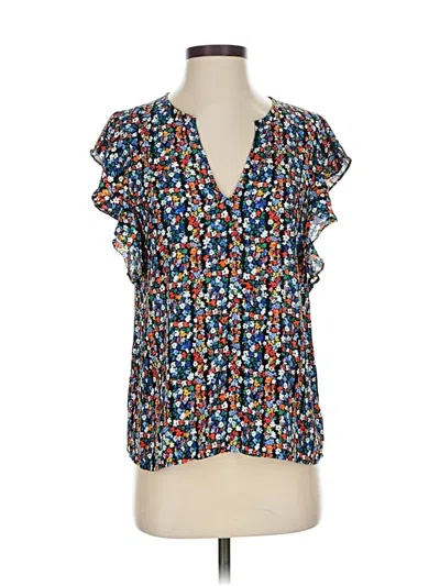 Pre-owned Gap Short Sleeve Blouse In Blue