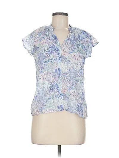 Pre-owned Gap Short Sleeve Blouse In Blue