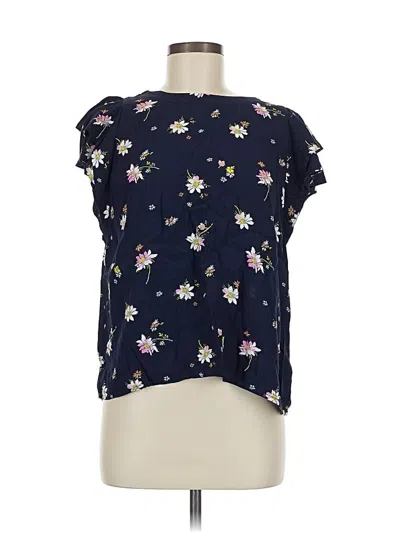 Pre-owned Gap Short Sleeve Blouse In Blue