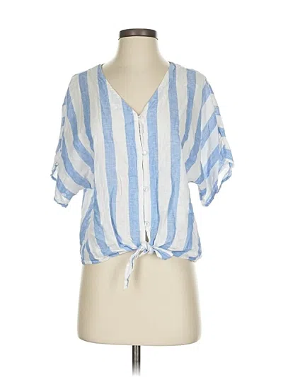 Pre-owned Gap Short Sleeve Blouse In Blue