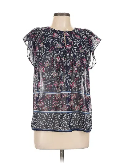 Pre-owned Gap Short Sleeve Blouse In Blue