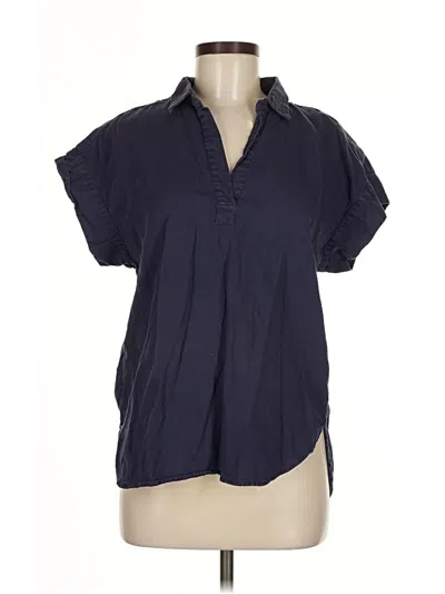 Pre-owned Gap Short Sleeve Blouse In Blue