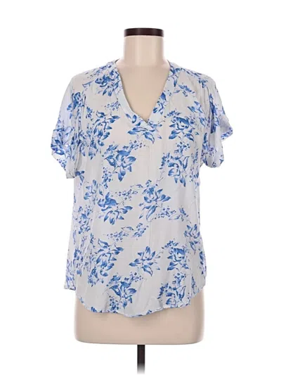 Pre-owned Gap Short Sleeve Blouse In Blue