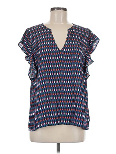 Pre-owned Gap Short Sleeve Blouse In Blue