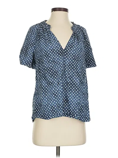Pre-owned Gap Short Sleeve Blouse In Blue