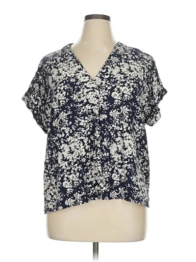 Pre-owned Gap Short Sleeve Blouse In Blue