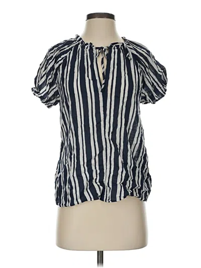 Pre-owned Gap Short Sleeve Blouse In Blue