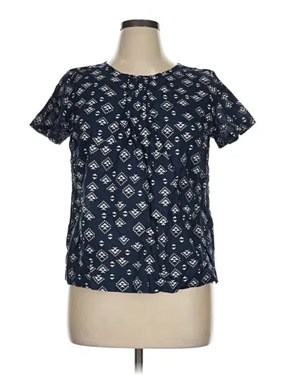 Pre-owned Gap Short Sleeve Blouse In Blue