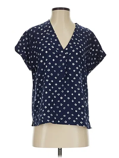 Pre-owned Gap Short Sleeve Blouse In Blue