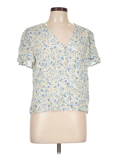 Gap Short Sleeve Blouse In Blue