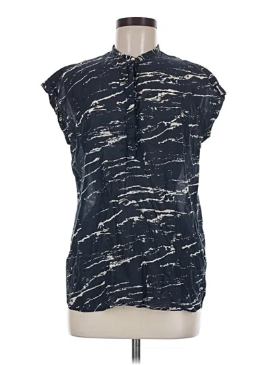 Pre-owned Gap Short Sleeve Blouse In Blue