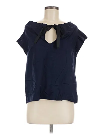 Pre-owned Gap Short Sleeve Blouse In Blue