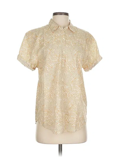 Pre-owned Gap Short Sleeve Blouse In Gold