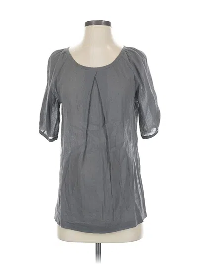 Pre-owned Gap Short Sleeve Blouse In Gray