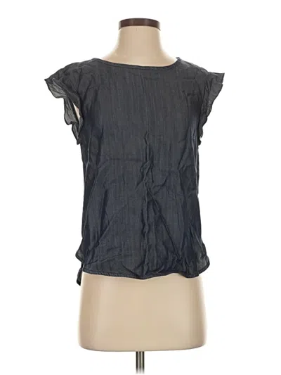 Pre-owned Gap Short Sleeve Blouse In Gray