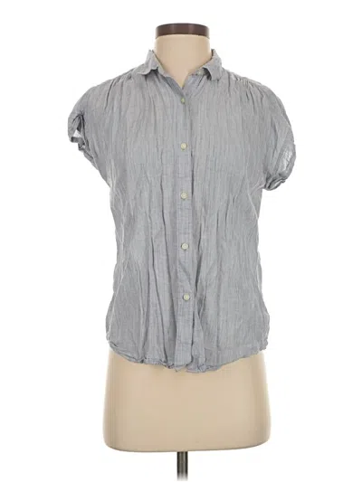 Pre-owned Gap Short Sleeve Blouse In Gray