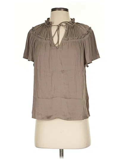 Pre-owned Gap Short Sleeve Blouse In Gray