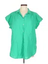 Gap Short Sleeve Blouse In Green