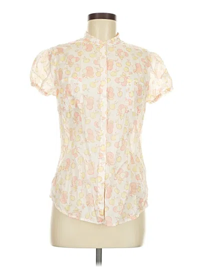 Pre-owned Gap Short Sleeve Blouse In Ivory