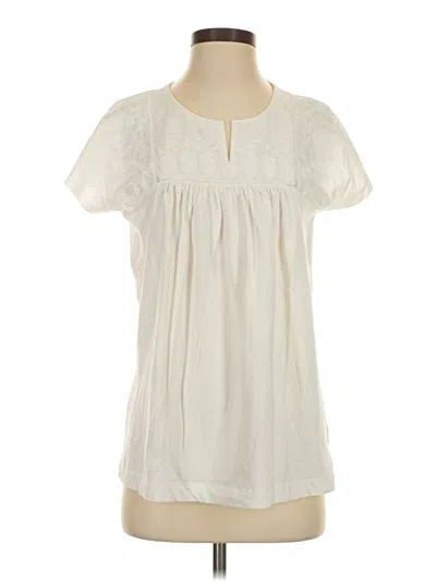 Pre-owned Gap Short Sleeve Blouse In Ivory