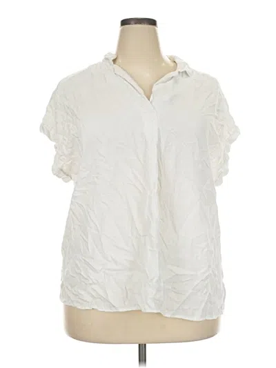 Pre-owned Gap Short Sleeve Blouse In Ivory