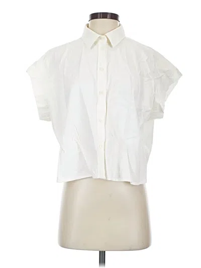 Pre-owned Gap Short Sleeve Blouse In Ivory