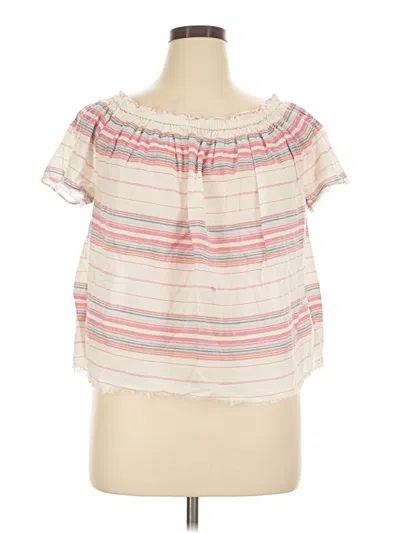 Pre-owned Gap Short Sleeve Blouse In Ivory