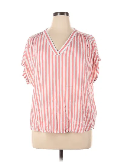 Pre-owned Gap Short Sleeve Blouse In Orange