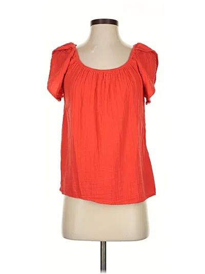 Pre-owned Gap Short Sleeve Blouse In Orange
