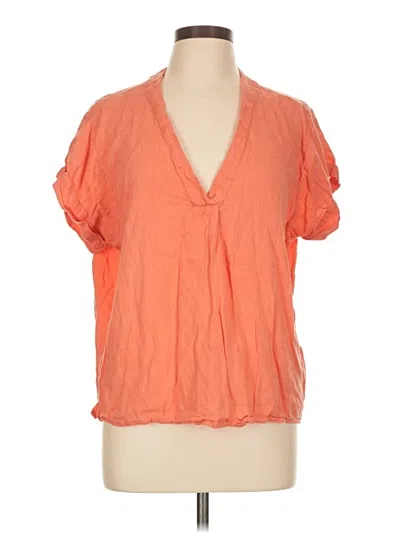 Pre-owned Gap Short Sleeve Blouse In Orange