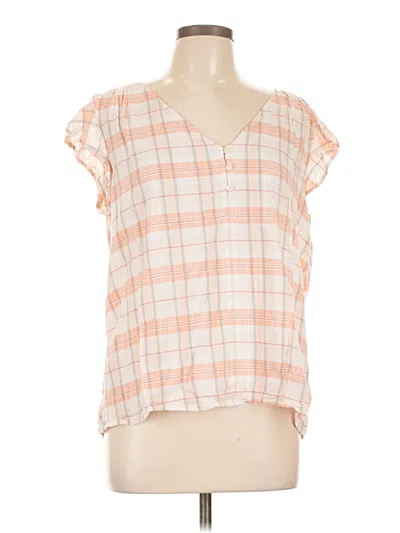 Pre-owned Gap Short Sleeve Blouse In Pink