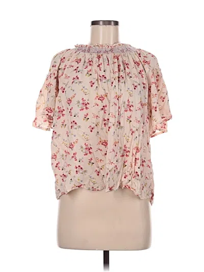 Pre-owned Gap Short Sleeve Blouse In Pink