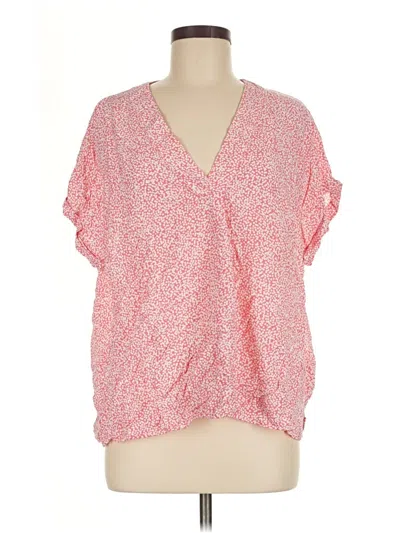 Pre-owned Gap Short Sleeve Blouse In Pink