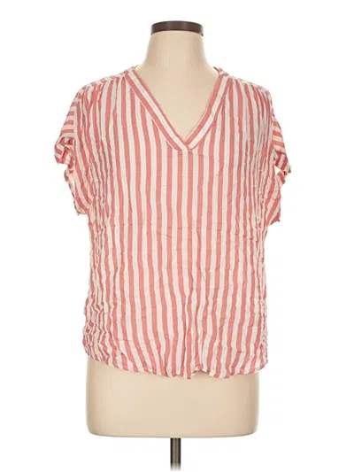 Pre-owned Gap Short Sleeve Blouse In Pink