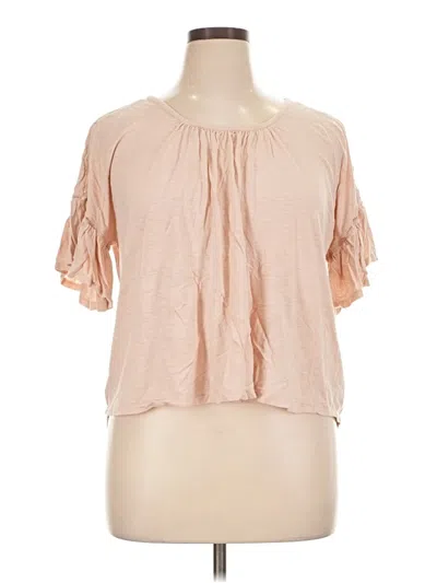 Pre-owned Gap Short Sleeve Blouse In Pink