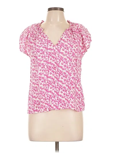 Pre-owned Gap Short Sleeve Blouse In Pink