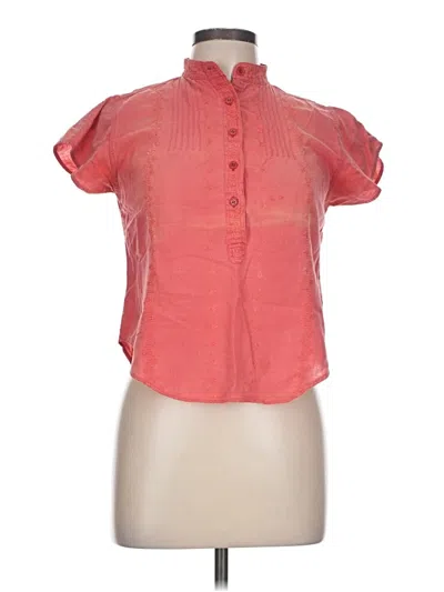 Pre-owned Gap Short Sleeve Blouse In Pink